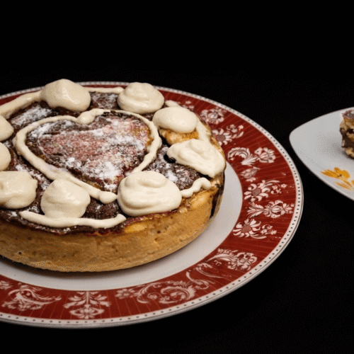 Crostata di castagne, cioccolato e panna