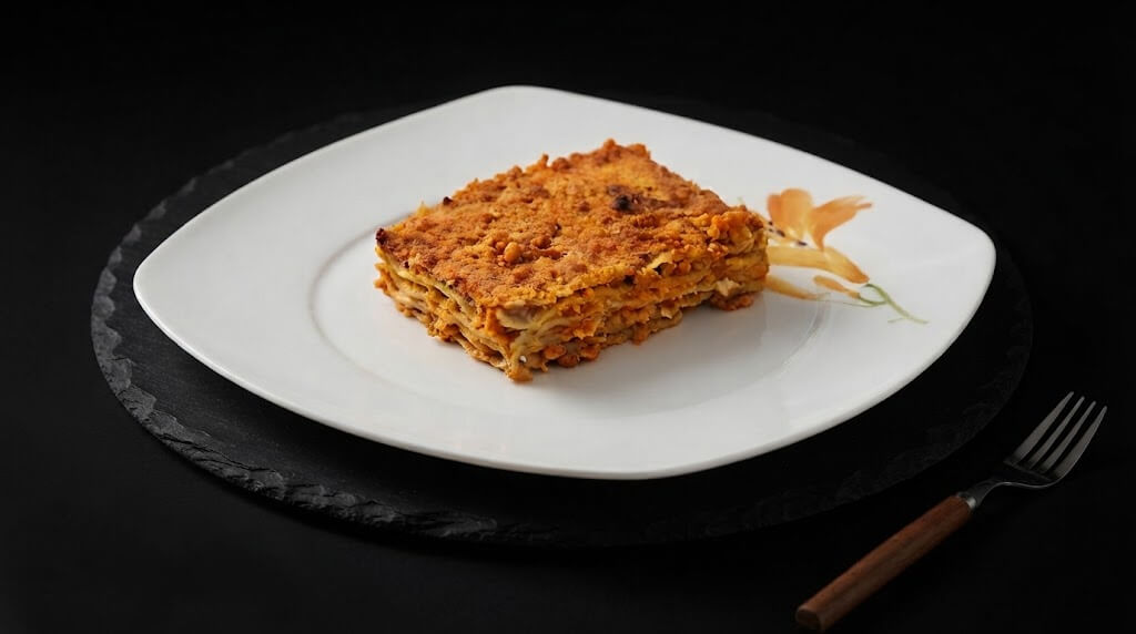 Seleziona Lasagna di avena integrale con ragù di soia Lasagna di avena integrale con ragù di soia