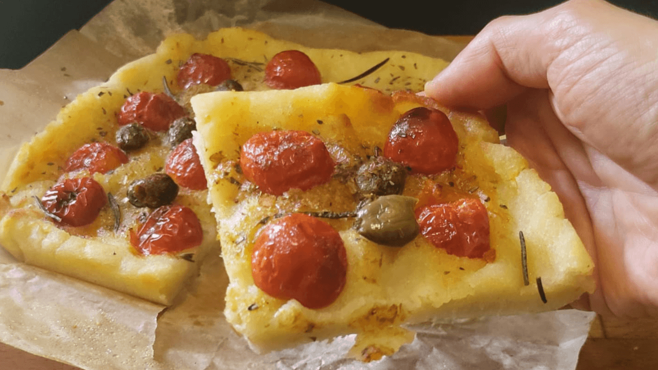 Focaccia senza glutine riso e patate