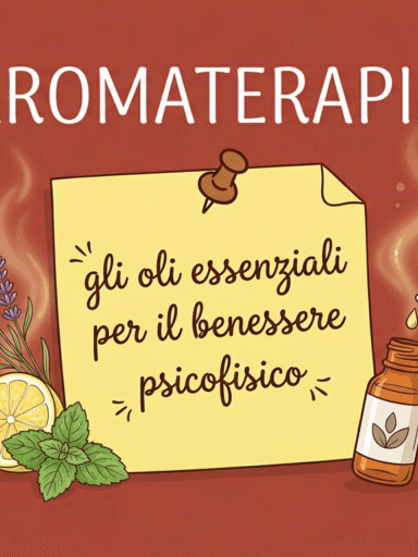 Locandina bordeaux Aromaterapia