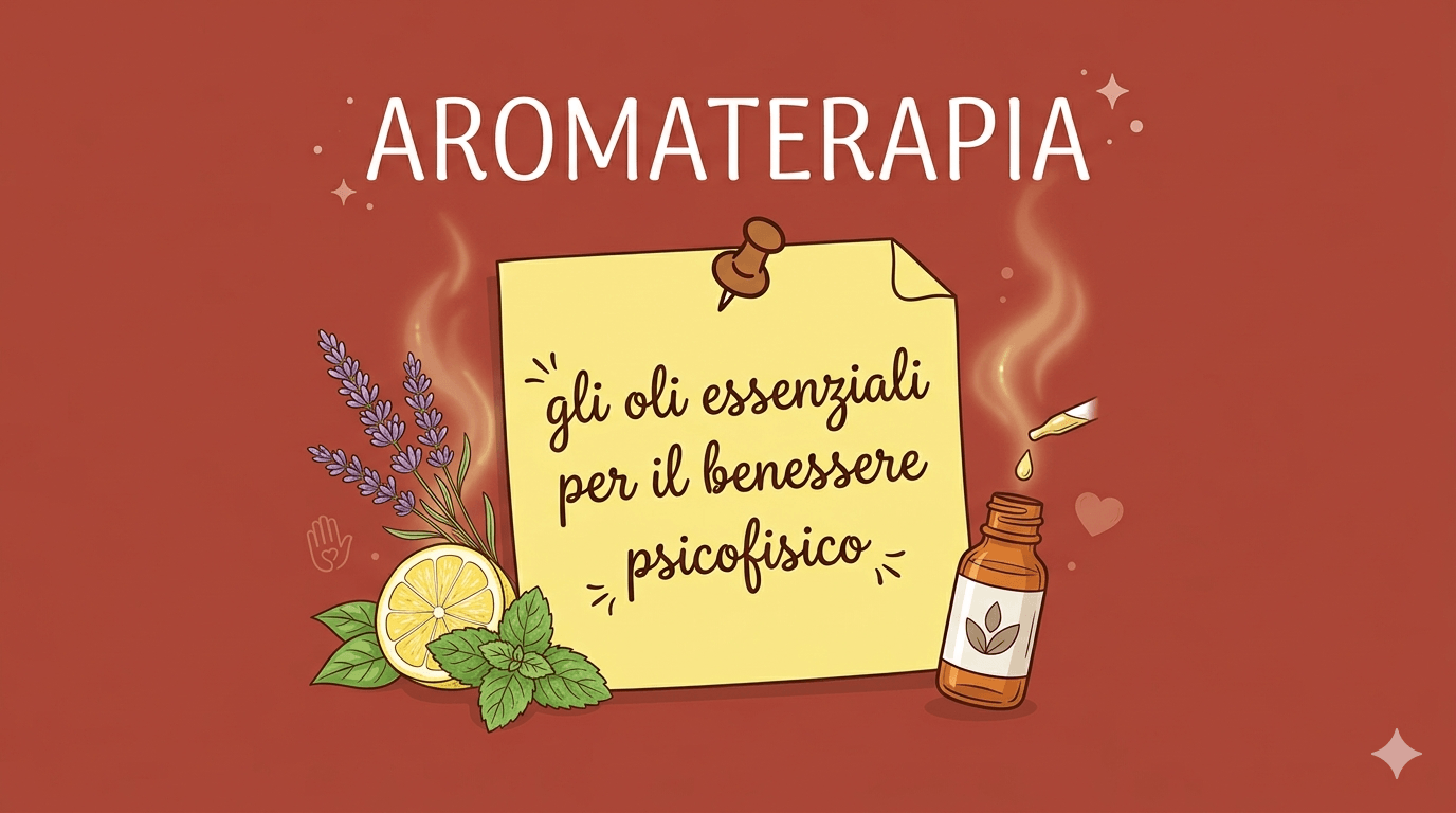 Locandina bordeaux Aromaterapia