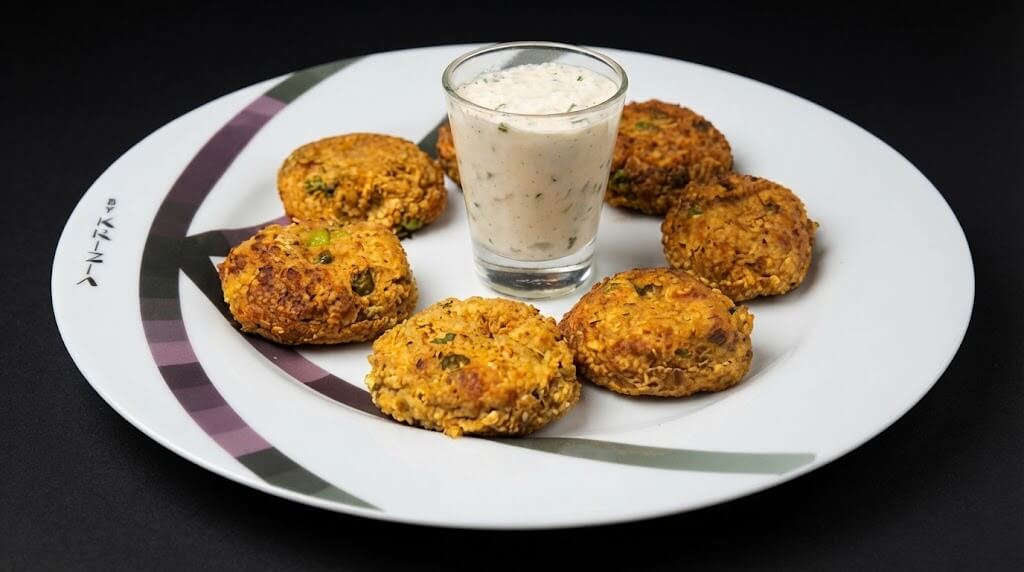 Polpette avena,piselli e verdure