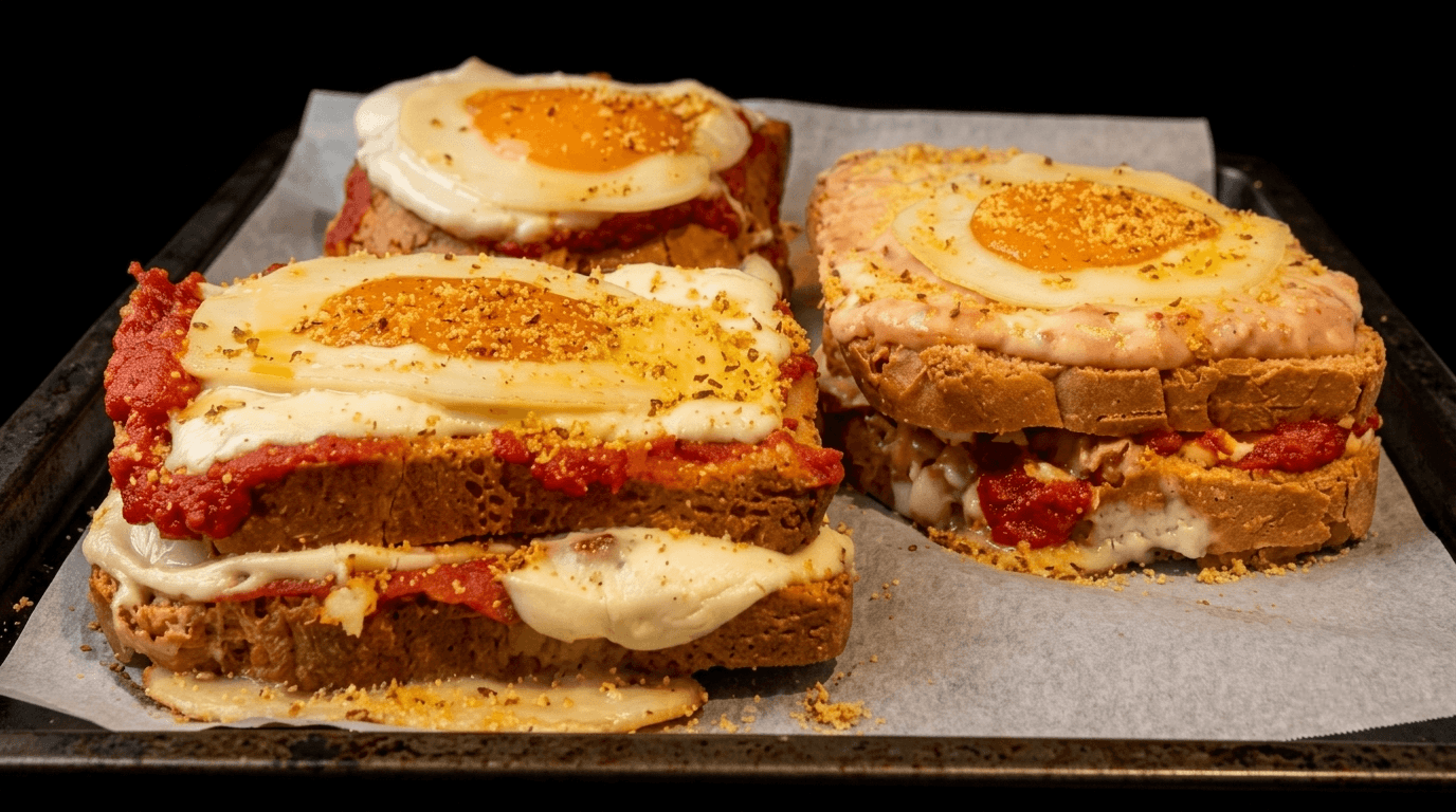 Pizza croque madame