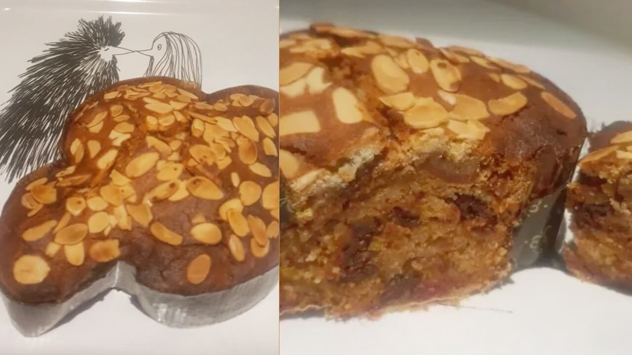 Colomba pasquale su vassoio bianco