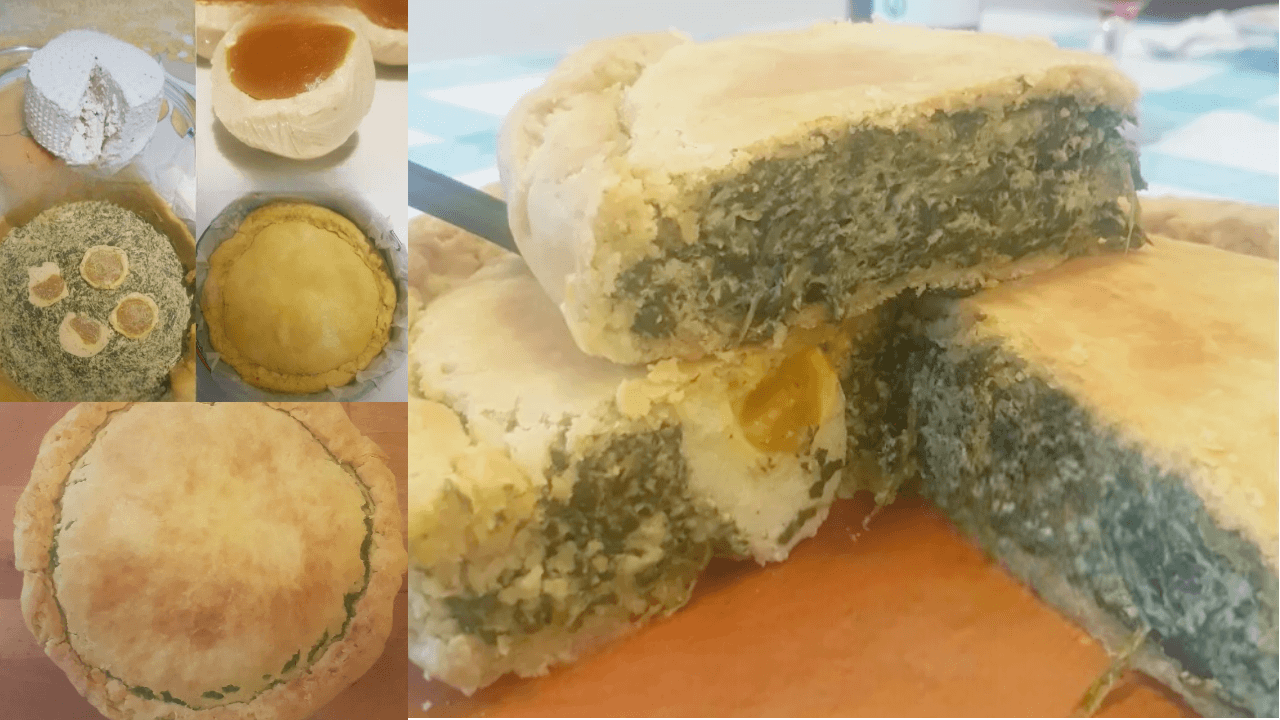 Torta pasqualina su tagliere