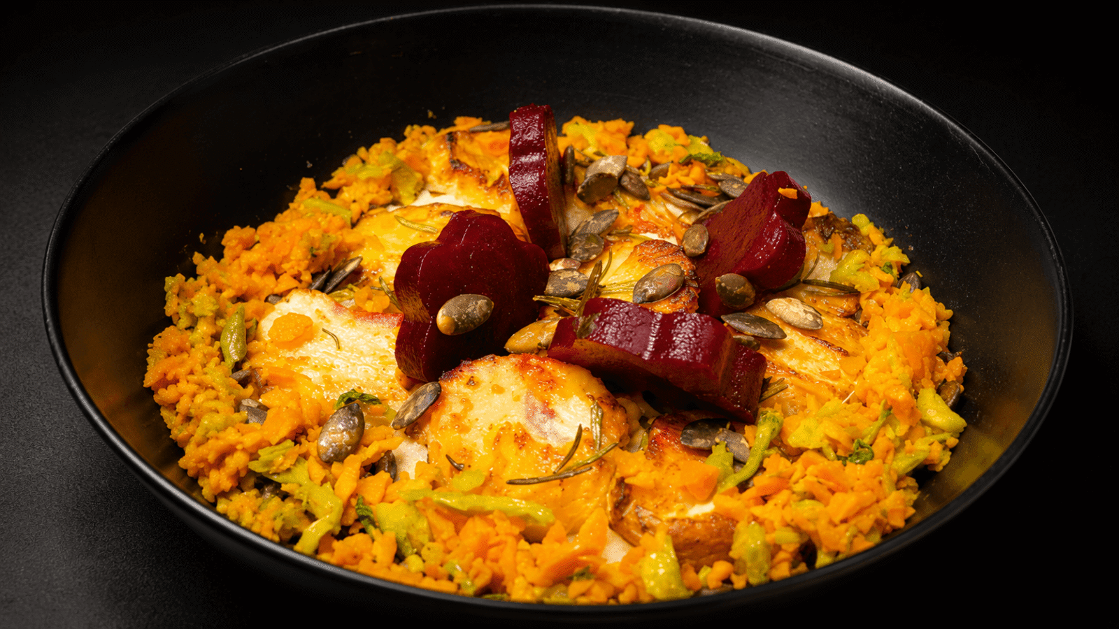 Insalata con capesante di sedano rapa