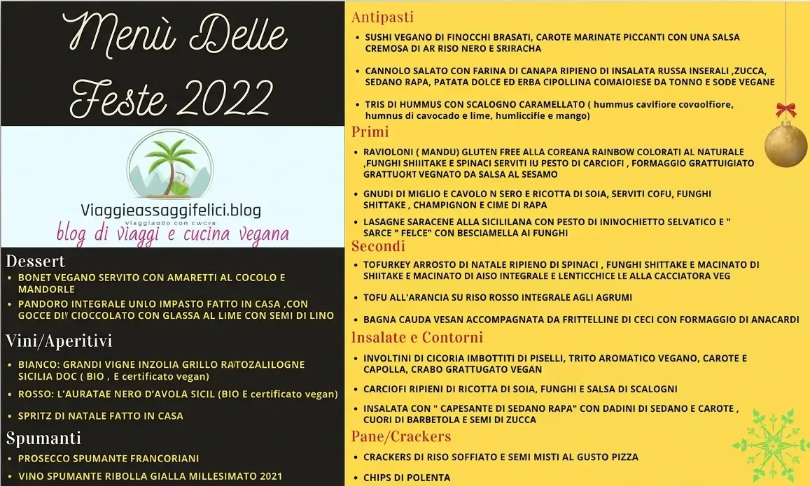 Crea il tuo menù vegan delle feste natalizie 2022