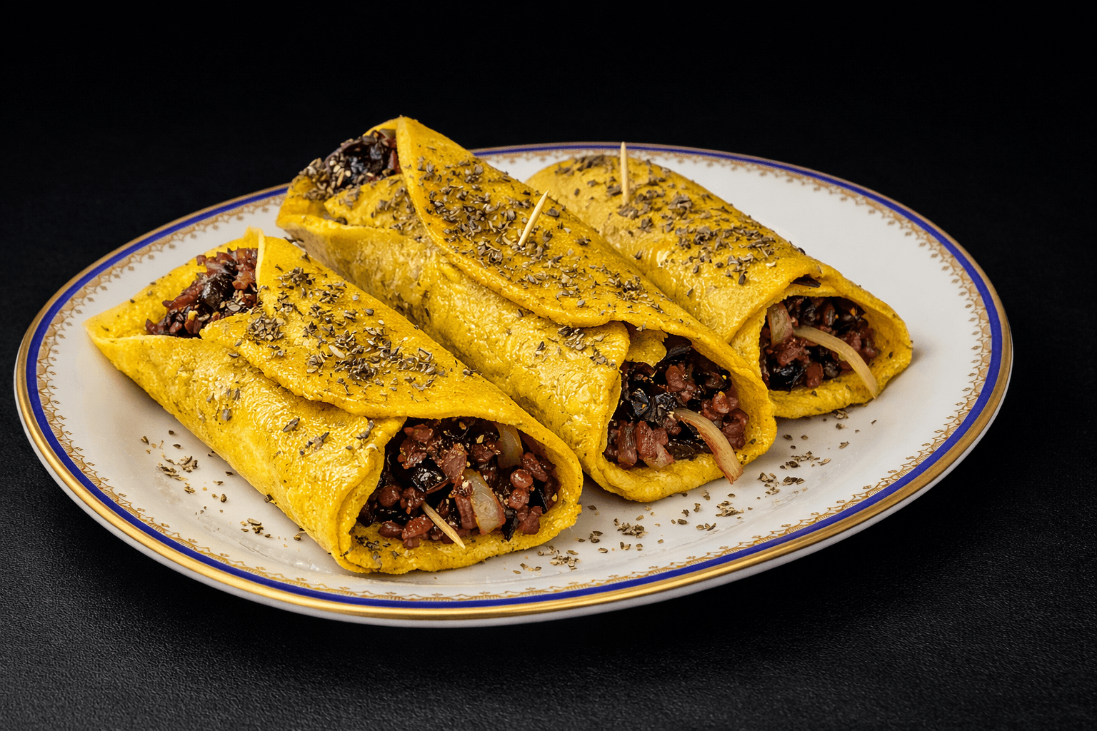 Involtini di frittata vegan