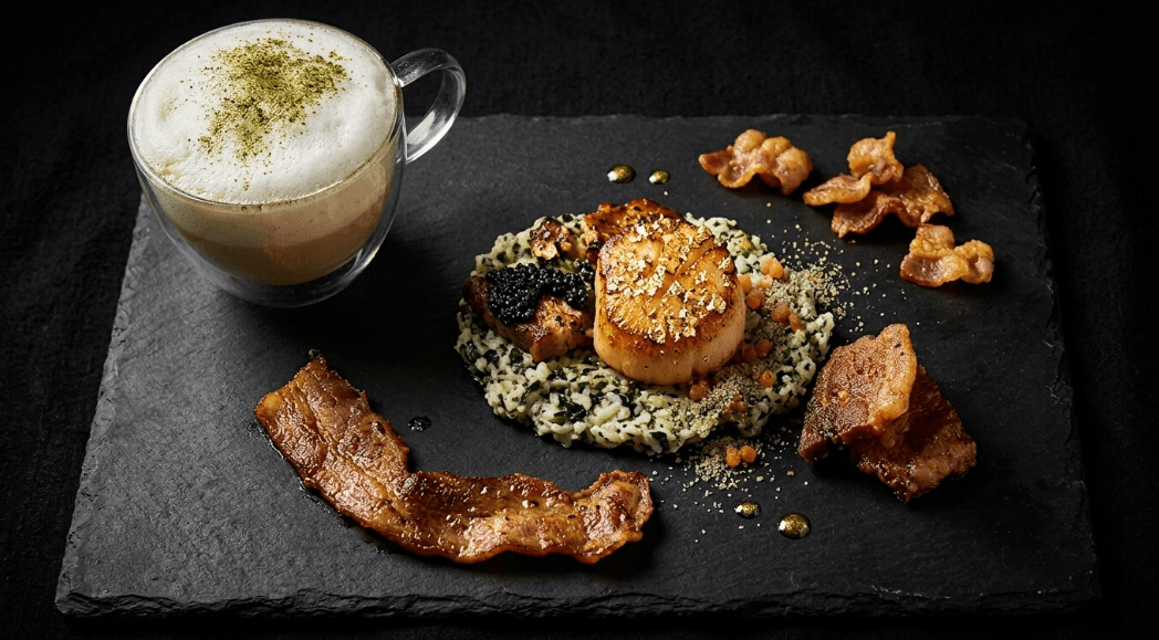 Capesanta in oro e bottarga