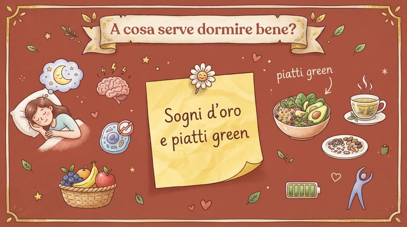 Locandina A cosa serve dormire bene? Sogni d'oro e piatti green