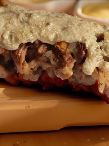 Arrosto di “manzo” medievale con salsa alle mandorle