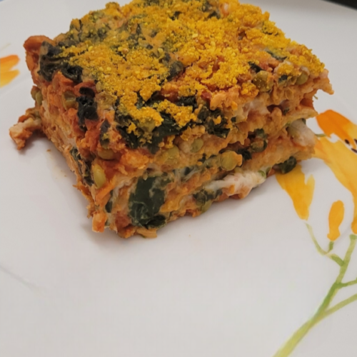 Lasagne con sfoglia di crusca di avena con ragù vegetale