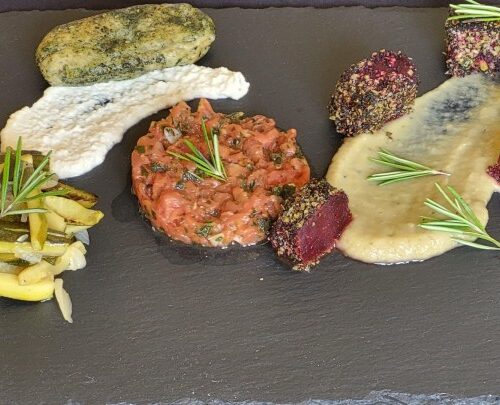 Tataki di barbabietola in crosta