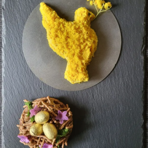 Ricetta Crudista : Torta Colomba Crudista “vestita” da Mimosa