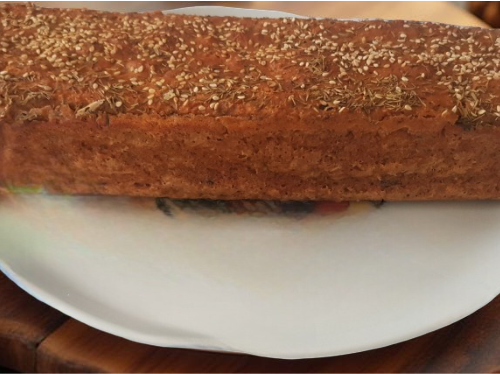 Plumcake salato con verdure e tofu con hummus di edamame