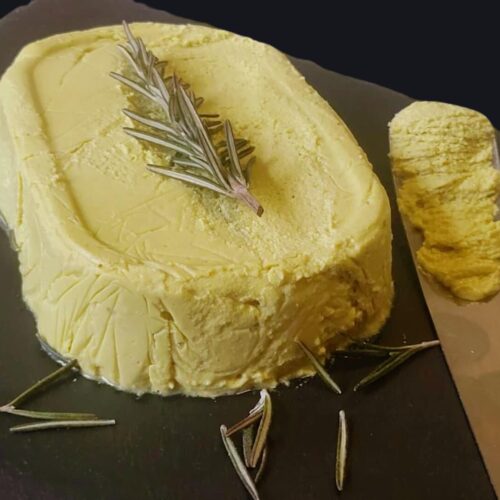 Burro vegano crudista fermentato ai semi di girasole