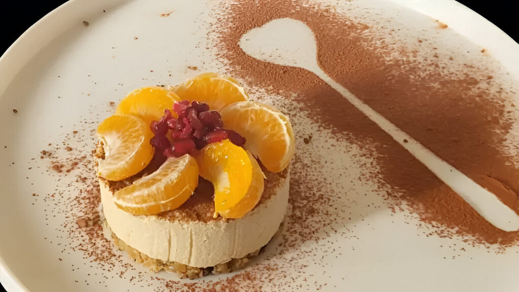 Mini cheesecake crudista al mandarino e zenzero