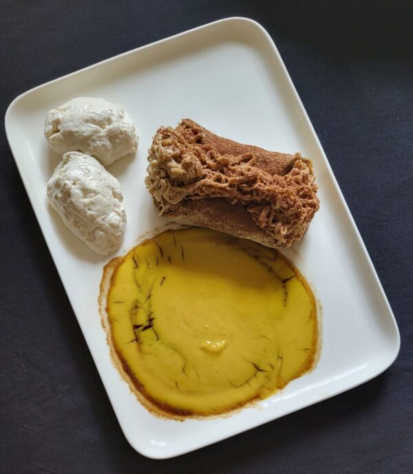 RICETTA DESSERT GOURMET DI LUGLIO - Tiramisù Scomposto - Cannolo Taco Vegano