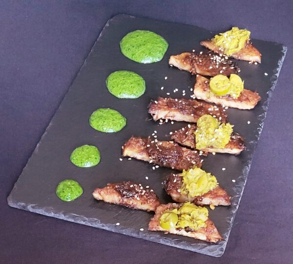 RICETTA ANTIPASTO GOURMET DI SETTEMBRE - Tagliata sedano rapa wafu capperi olive spinaci vegan