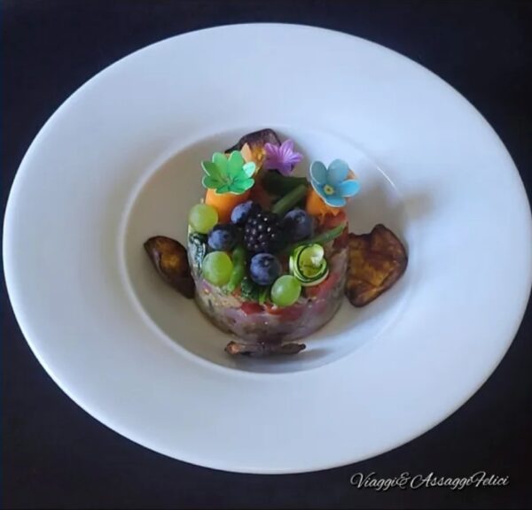 RICETTA ANTIPASTO GOURMET DI LUGLIO - Cotto e crudo frutta verdura caviale melanzane vegan
