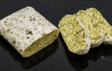 Tempeh fatto in casa di piselli