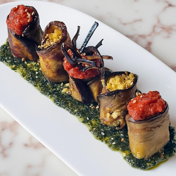 RICETTA SECONDO PIATTO GOURMET DI LUGLIO - Involtini melanzane parmigiana con tofu