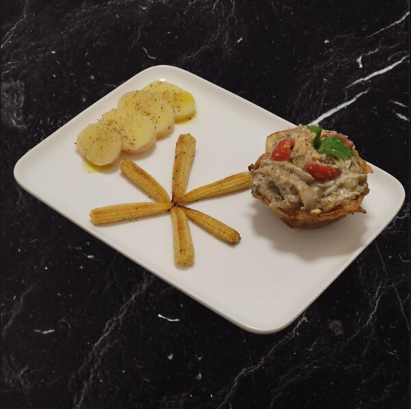 RICETTA SECONDO PIATTO GOURMET DI OTTOBRE - Ceviche peruviano vegan su cestini carta riso