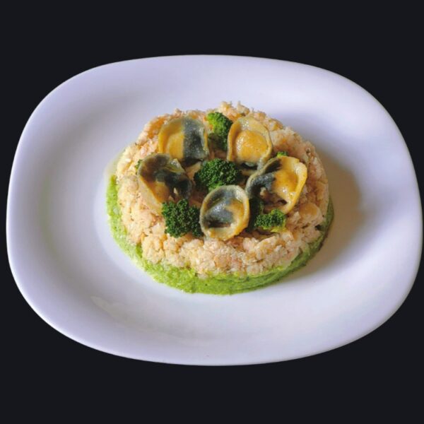 RICETTA PRIMO PIATTO GOURMET DI DICEMBRE - Tortellini verdi e neri con vivadella