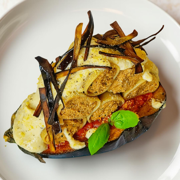 RICETTA PRIMO PIATTO GOURMET DI LUGLIO - Paccheri ripieni alla norma vegan e gluten free