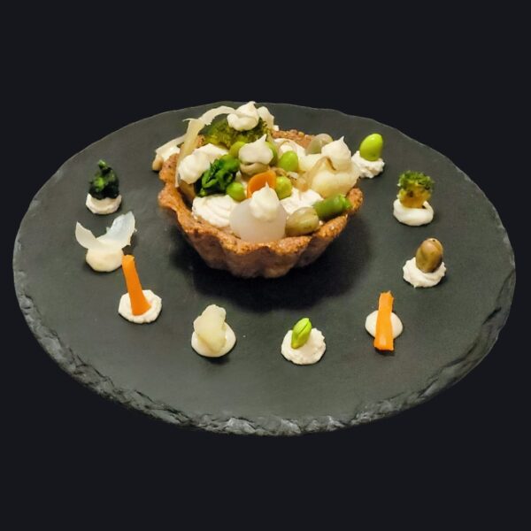 RICETTA ANTIPASTO GOURMET DI GENNAIO - Crostatina Chetogenica Ricotta e Legumi