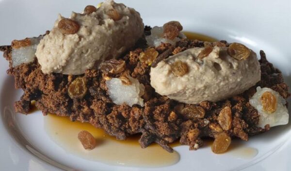 RICETTA DESSERT GOURMET DI OTTOBRE – Cremoso di castagne, crumble salato e gel di rosmarino