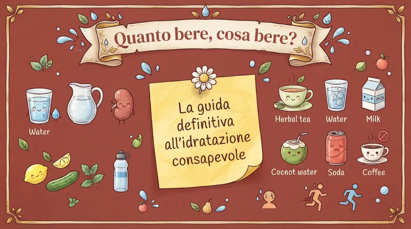 Locandina Quanto bere,cosa bere? La guida definitiva all'idratazione consapevole