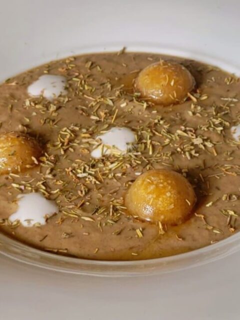 Vellutata di funghi con dado e latte di cocco