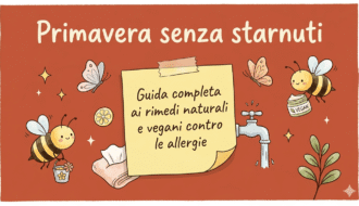 Locandina sfondo bordeaux delle allergie primaverili