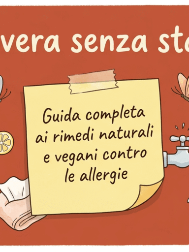 Locandina sfondo bordeaux delle allergie primaverili