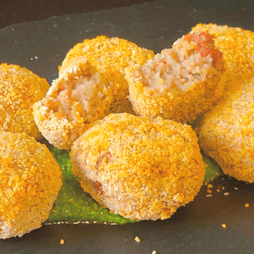 Polpette di cavolfiore e cous cous di grano saraceno in guazzetto di erbe : la vivanda medievale in versione vegana e moderna