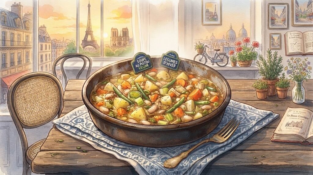 Soupe au Pistou zuppa vegana tradizionale francese