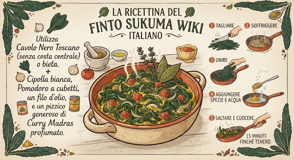 Sukuma Wiki cavolo nero saltato alla keniota