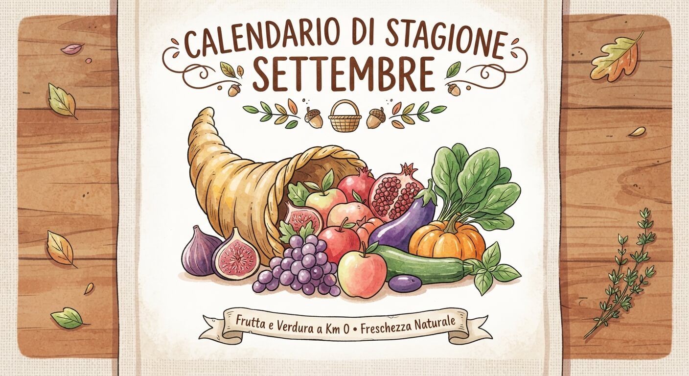 Calendario stampabile della frutta e verdura di stagione di settembre PDF gratuito
