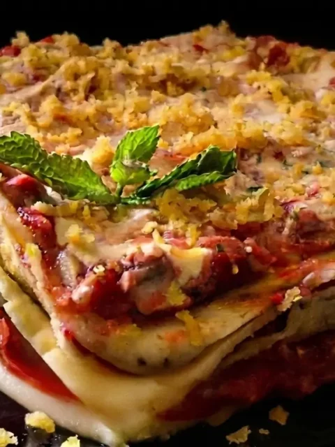Lasagne di pane carasau con ragù e besciamella crudisti : le classiche ma senza cottura