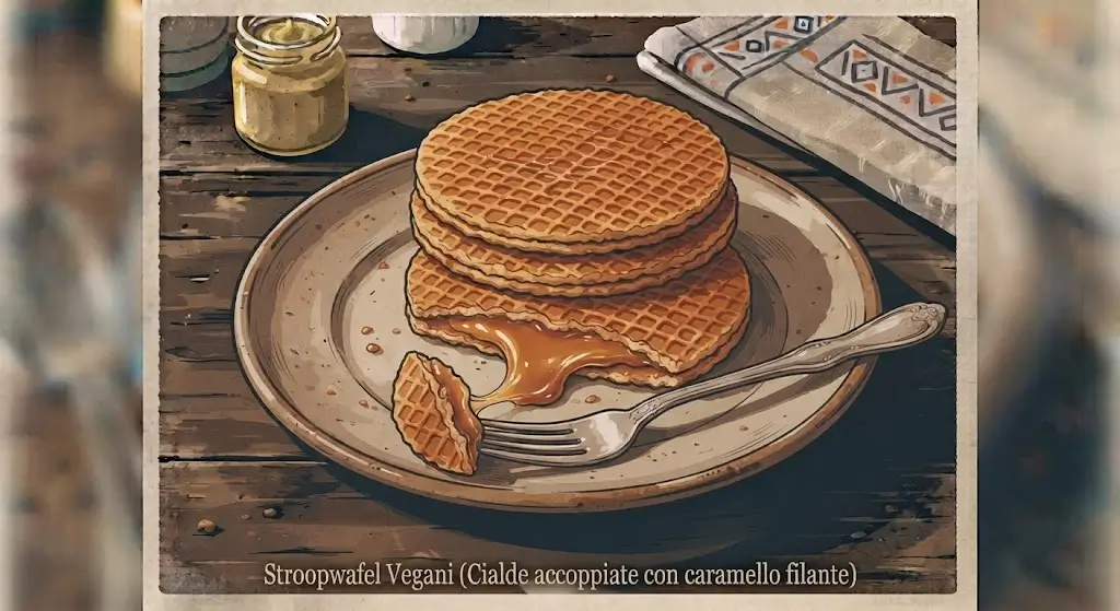 Stroopwafel vegani cialde caramello olandesi ricetta PaulVeg