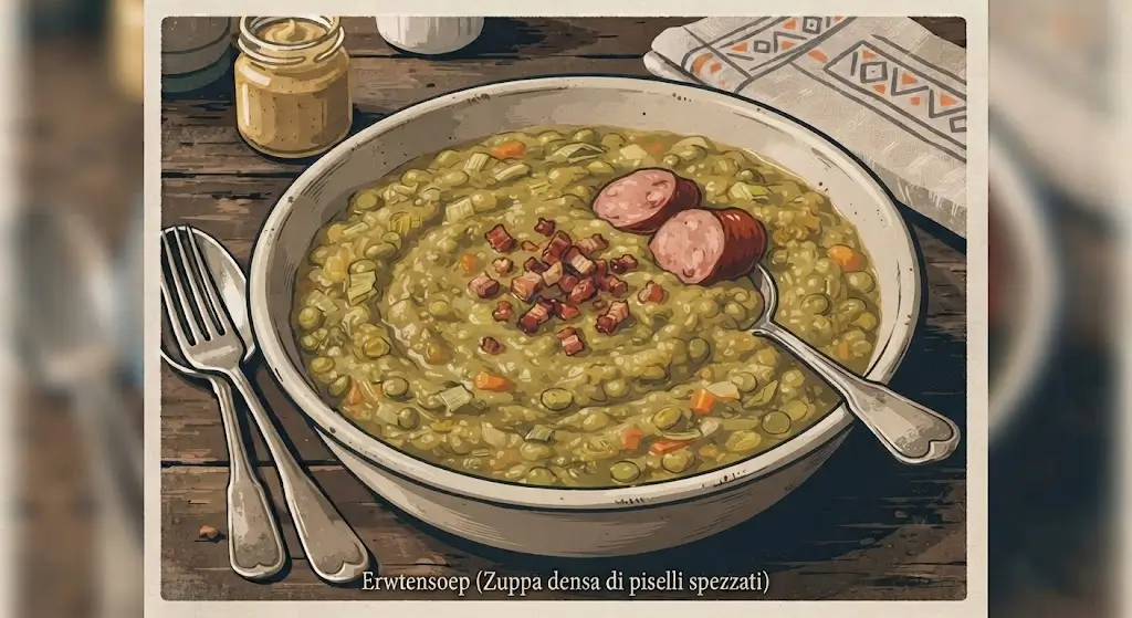 Erwtensoep zuppa tradizionale olandese piselli spezzati PaulVeg