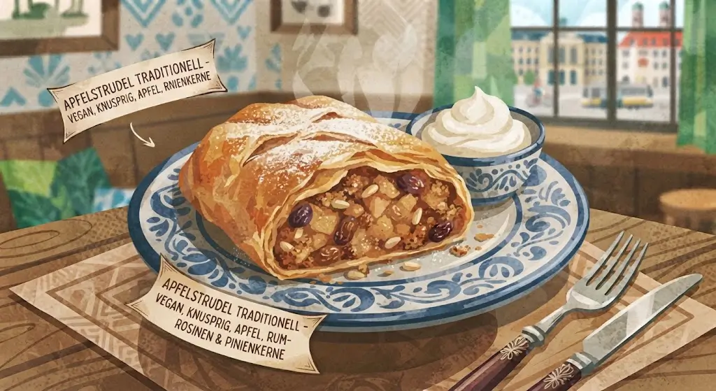 Apfelstrudel strudel di mele tradizionale vegano ricetta PaulVeg