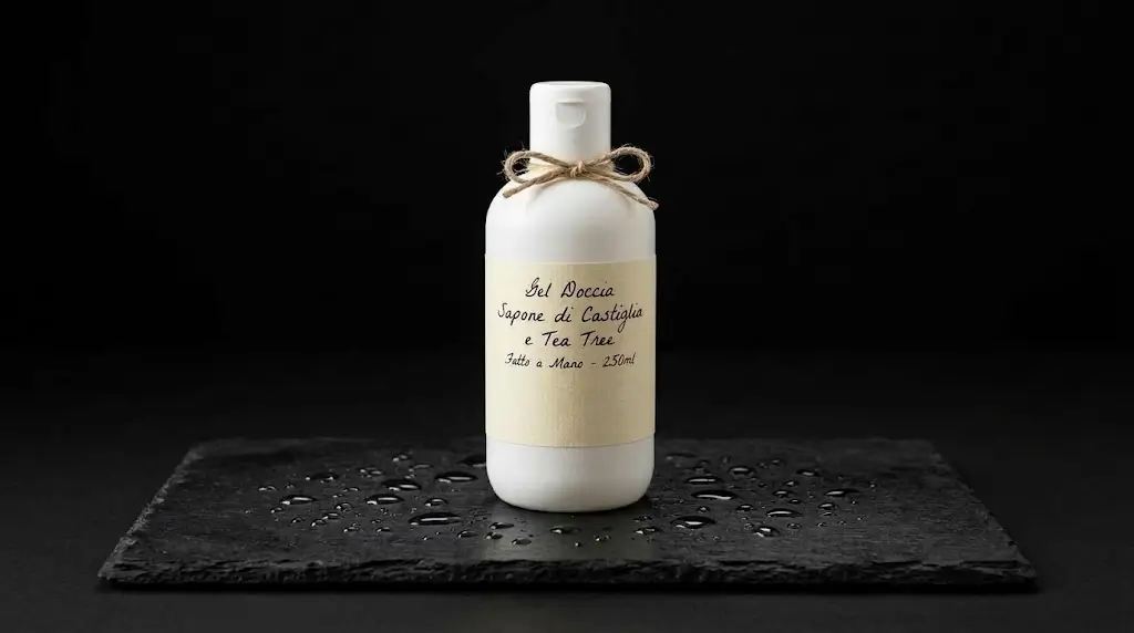 Gel doccia al sapone di Castiglia e Tea tree fatto in casa PaulVeg