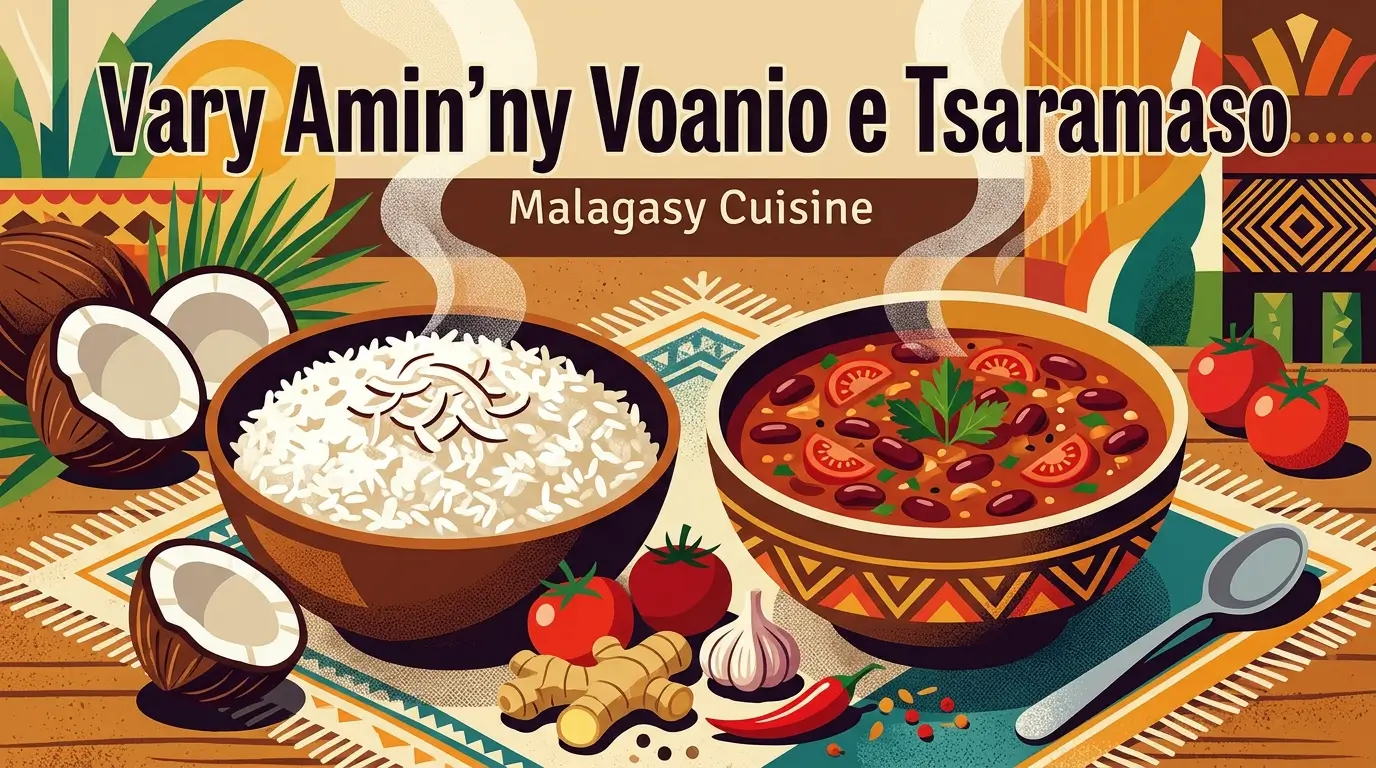 Vary Amin'ny Voanio e Tsaramaso - Riso al cocco con fagioli