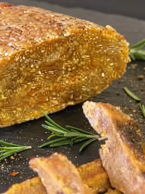 Pancetta vegana affumicata di ceci