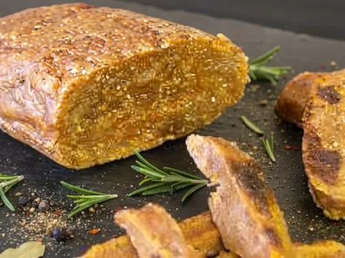 Pancetta vegana affumicata di ceci