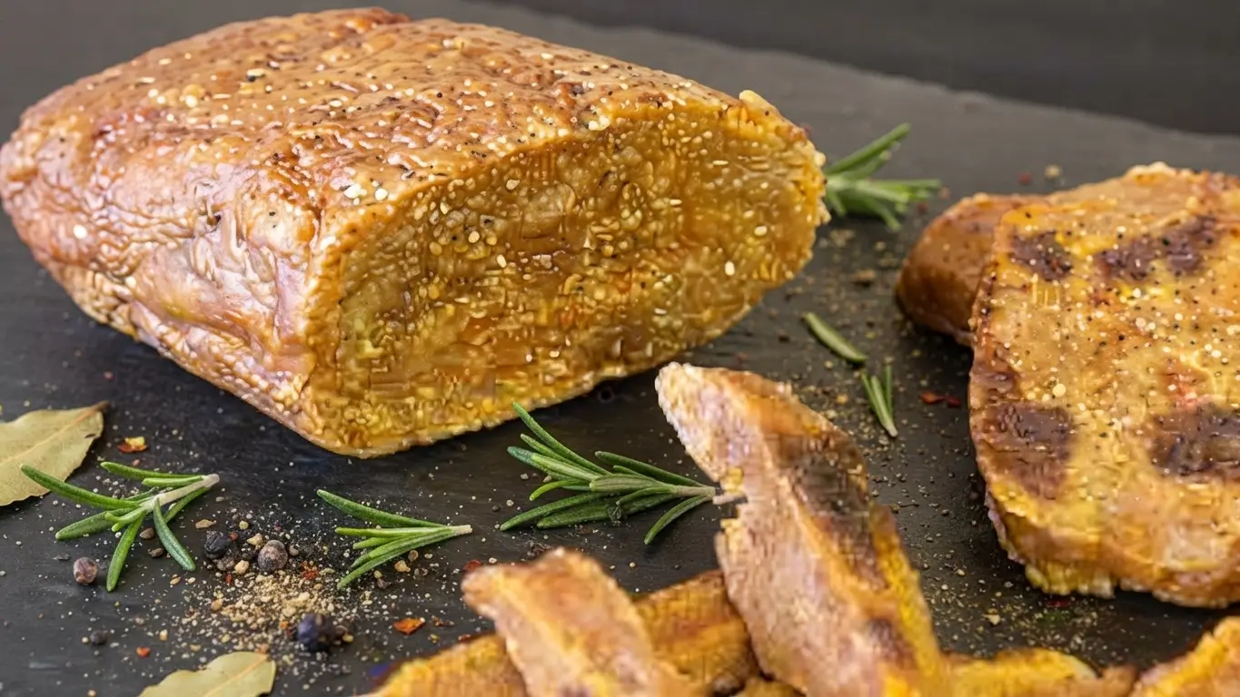 Pancetta vegana affumicata di ceci
