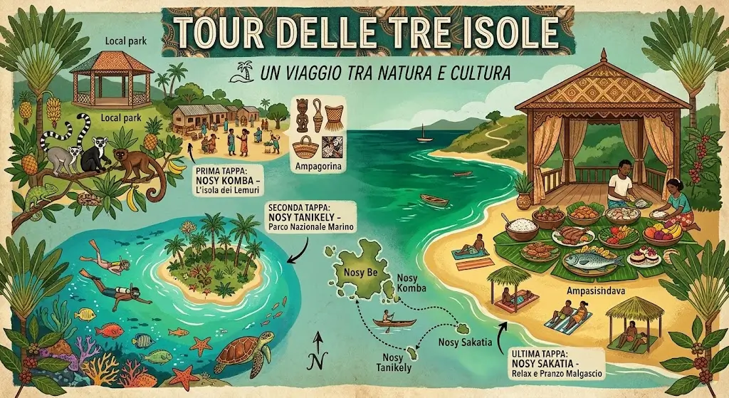 Tour delle Tre Isole Nosy Be Madagascar