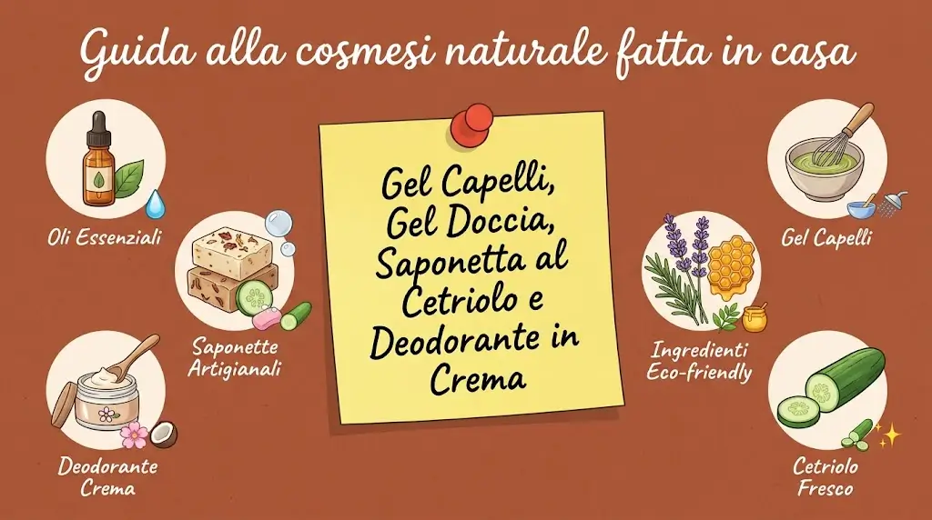 Locandina bordeaux su cosmesi naturale , prodotti fatti in casa